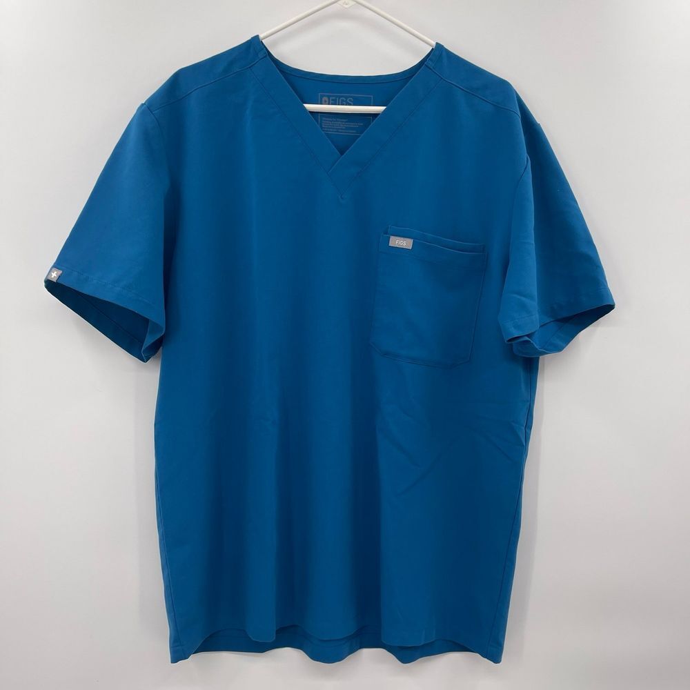 Figs Men’s XL Scrub Top Blue
